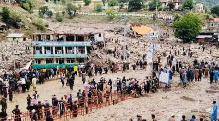 Thành phố Parun, Afghanistan chịu thiệt hại nặng nề từ các trận lũ quét gần đây. Ảnh: ANDMA