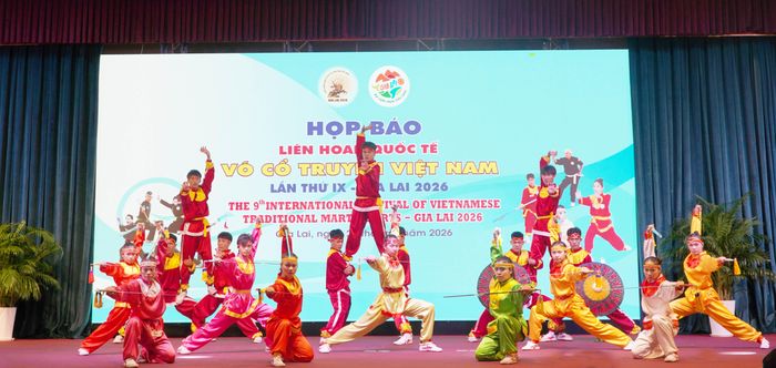 Đặc sắc các tiết mục biểu diễn Võ cổ truyền Bình Định tại họp báo