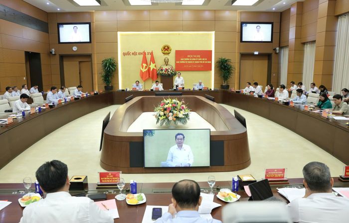 Quang cảnh cuộc làm việc chiều 21-7. Ảnh: QUANG PHÚC