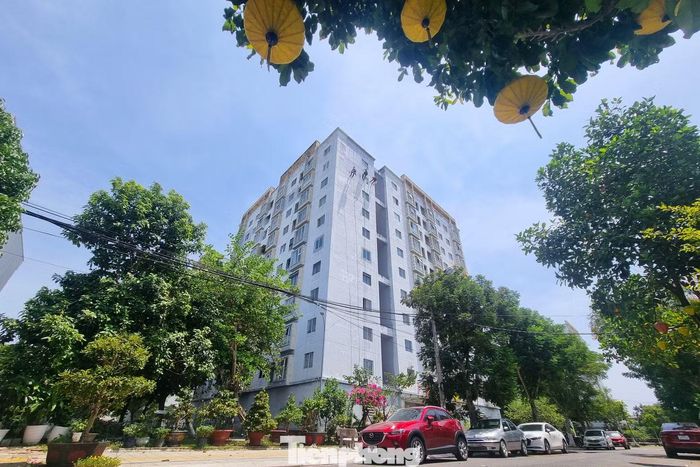 Những người thợ sơn treo mình hàng tiếng đồng hồ ngoài trời để "thay áo mới" cho các tòa nhà.