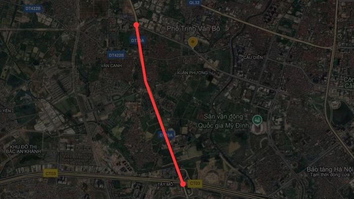 Vị trí thi công dự án trên bản đồ Google maps.