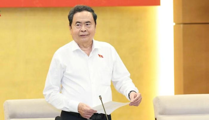 Chủ tịch Quốc hội Trần Thanh Mẫn phát biểu. (Ảnh: Lâm Hiển)