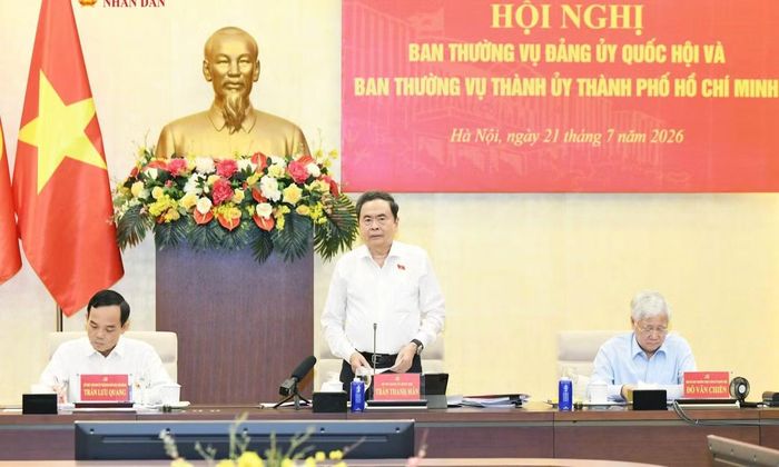 Chủ tịch Quốc hội Trần Thanh Mẫn chủ trì Hội nghị. (Ảnh: Lâm Hiển)