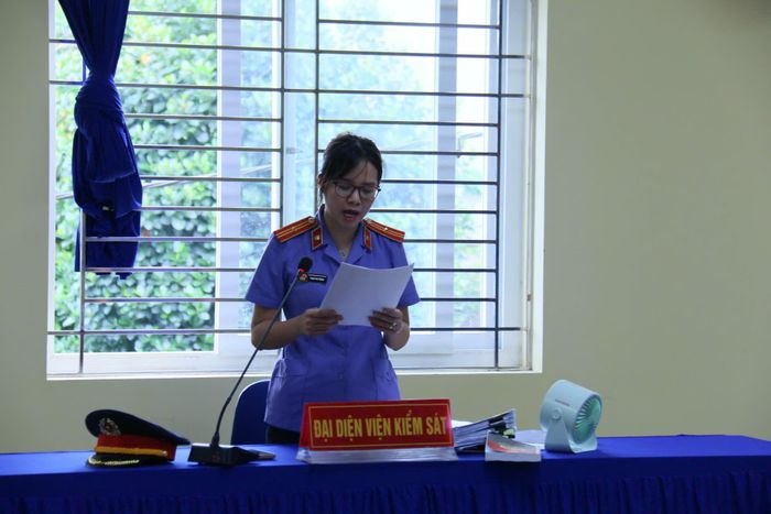 Đại diện Viện kiểm sát tại phiên tòa.