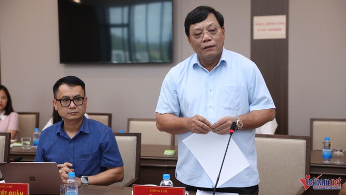 Thứ trưởng Nguyễn Hải Trung phát biểu kết luận buổi làm việc.