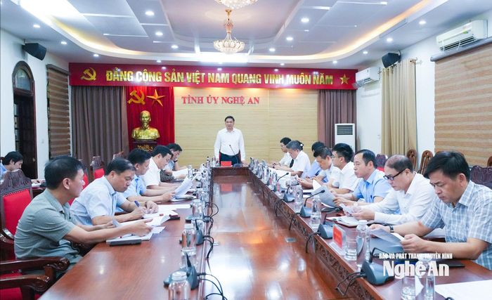 Quang cảnh hội nghị giao ban. Ảnh: Mai Hoa