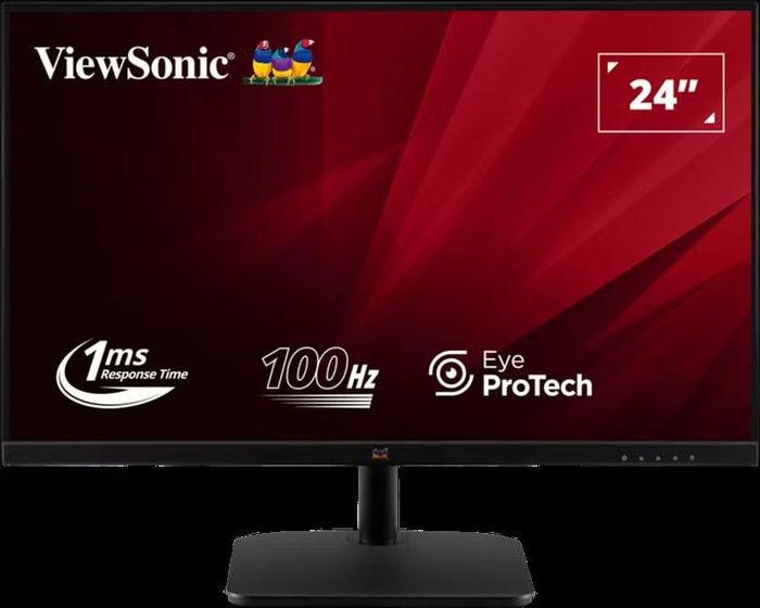 Màn hình 24 inch kiểu phổ thông vẫn phù hợp với góc học tập, làm việc cần bố cục hiển thị vừa mắt và gọn bàn.