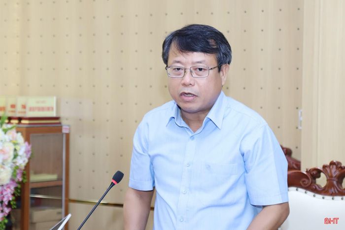 Đồng chí Dương Tất Thắng - Ủy viên BTV Tỉnh ủy, Phó Chủ tịch Thường trực HĐND tỉnh phát biểu tại hội nghị.