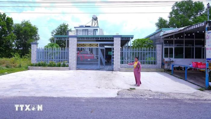 Hiện trạng khu đất và căn nhà được xây trên đất nông nghiệp nhưng giấy chứng nhận quyền sử dụng đất lại được cấp cho người khác tại xã Truông Mít, tỉnh Tây Ninh. (Ảnh: Minh Phú/TTXVN)