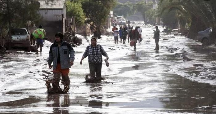 Mưa lũ lịch sử gây thiệt hại nghiêm trọng ở Chile. Ảnh: theguardian.com