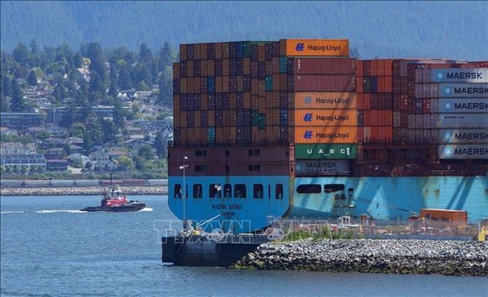 Quang cảnh cảng hàng hóa Vancouver, Canada. Ảnh: THX/TTXVN phát