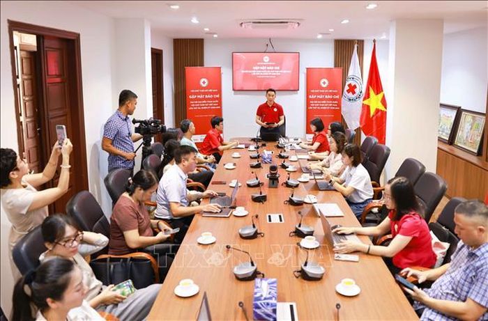 Trung ương Hội Chữ thập đỏ Việt Nam thông tin tới cơ quan thông tấn, báo chí về Đại hội đại biểu toàn quốc Hội Chữ thập đỏ Việt Nam lần thứ XII, nhiệm kỳ 2026 - 2031. Ảnh: Thanh Tùng/TTXVN