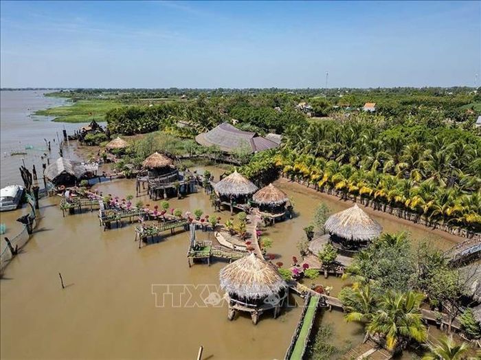 Khu du lịch sinh thái Cồn Én (xã Cù Lao Giêng) được công nhận là khu du lịch tiêu biểu của Đồng bằng sông Cửu Long vào năm 2024. Ảnh: Khánh Hòa/TTXVN
