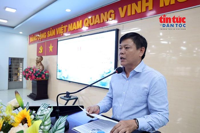 Ông Nguyễn Hải Lâm, Phó Chủ tịch UBND phường Trung Mỹ Tây phát biểu.