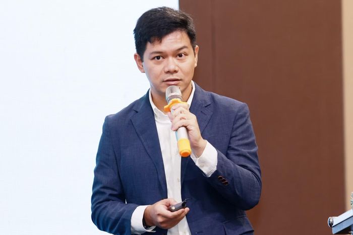 Ông Lê Quang Tú chia sẻ về mục tiêu phát triển hạ tầng chữ ký số an toàn trước các nguy cơ từ điện toán lượng tử. Ảnh: T.Anh.