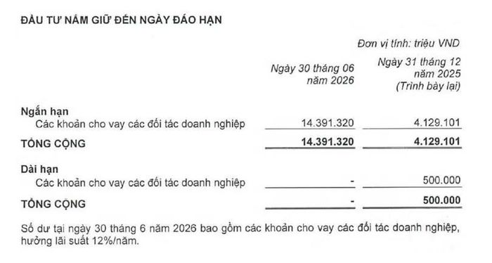 Nguồn: Thuyết minh BCTC.