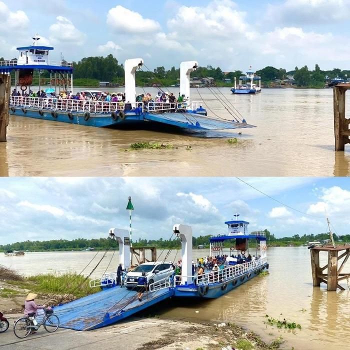 Bến phà quen thuộc người dân Đồng Tháp. Ảnh: Page Tôi là người Đồng Tháp