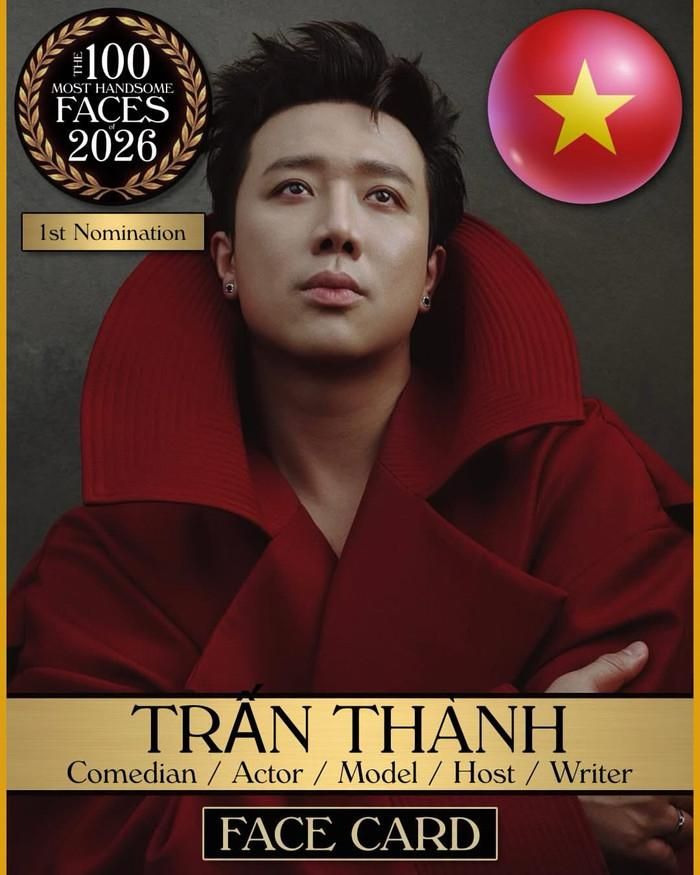 Trấn Thành lọt đề cử Top 100 đẹp trai nhất thế giới.