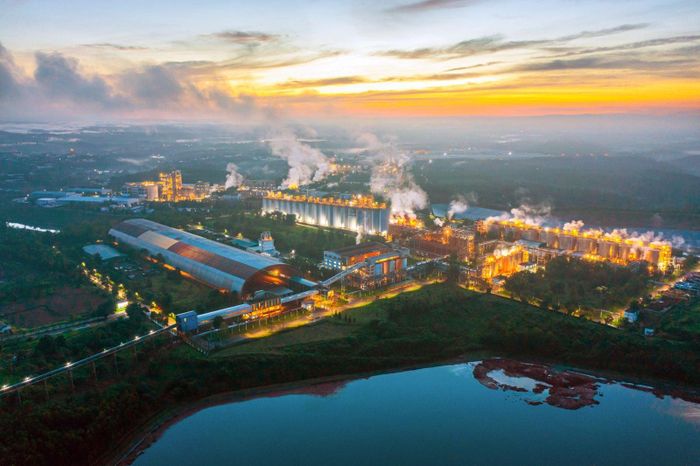 Một góc nhà máy Alumin Nhân Cơ thuộc Công ty Nhôm Đắk Nông - TKV. Ảnh: Vinacomin