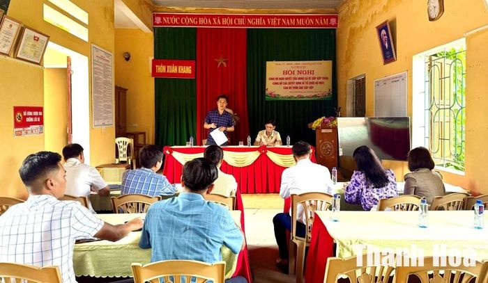 Đoàn giám sát đã khảo sát tại Chi bộ thôn Xuân Khang, xã Thọ Xuân.