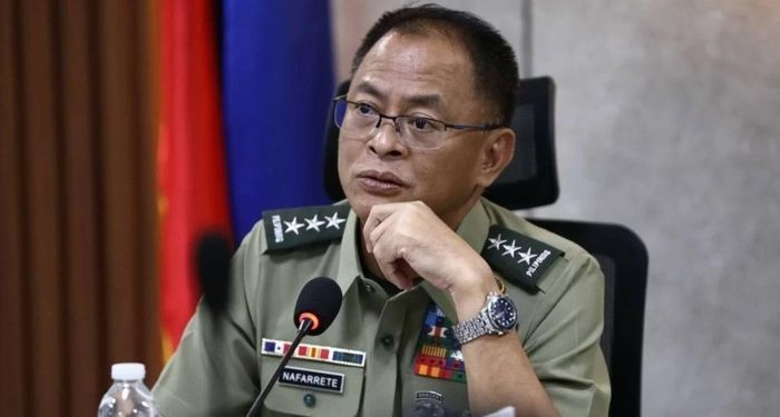 Đại tướng Antonio Nafarrete được bổ nhiệm giữ cương vị Tư lệnh Các lực lượng vũ trang Philippines. Ảnh: AP.