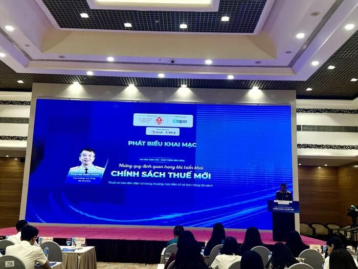Cục trưởng Cục Thuế, ông Mai Xuân Thành nhấn mạnh về quản lý thuế theo hướng hiện đại, minh bạch, dựa trên dữ liệu, quản lý rủi ro và quản lý tuân thủ. (Ảnh: Lê Hương)