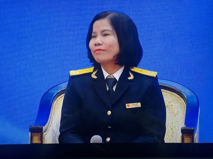 Bà Lê Thị Chinh, Phó Trưởng ban Nghiệp vụ Thuế (Cục Thuế nhấn mạnh về điểm mới nổi bật “Một mã định danh quản lý toàn bộ dữ liệu thuế”. (Ảnh: Lê Hương)