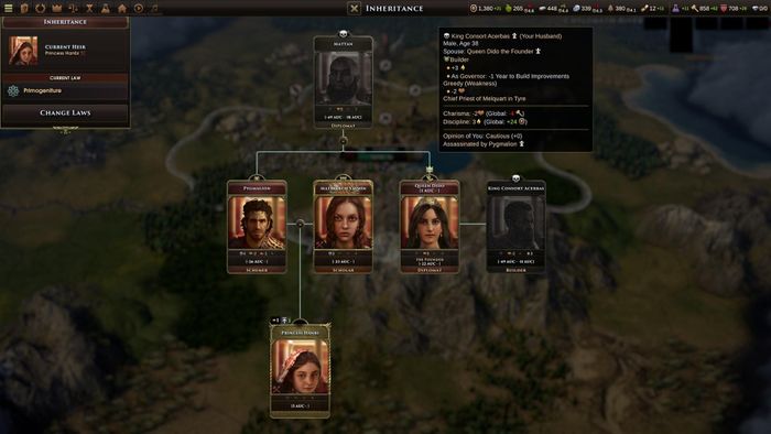 An image showing a family tree in Old World.