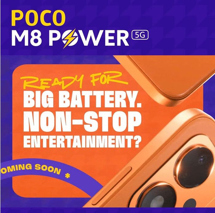 Hình ảnh giới thiệu Poco M8 Power 5G trên hệ thống bán lẻ Flipkart.