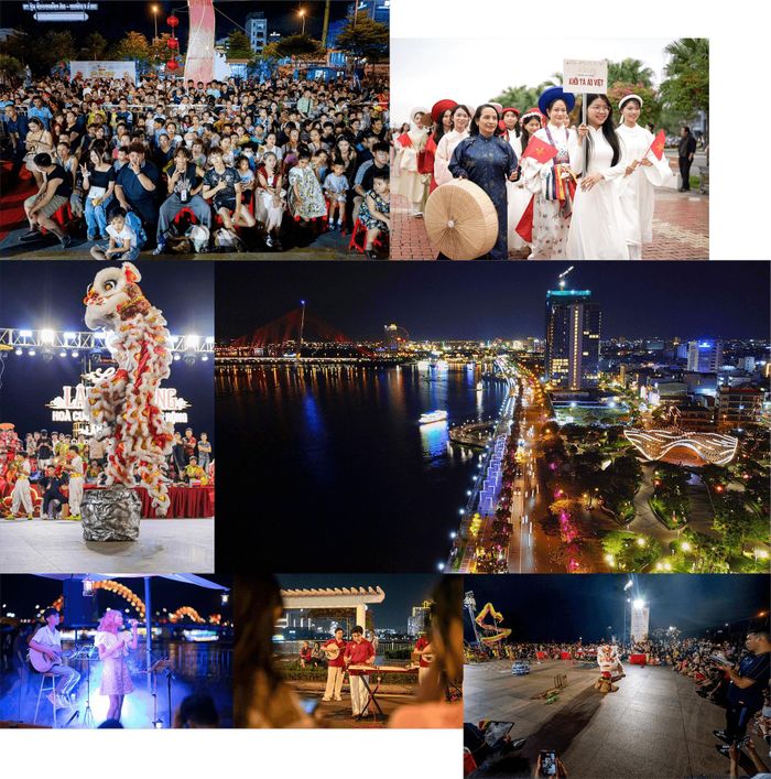 Phố đi bộ Bạch Đằng diễn ra nhiều hoạt động thu hút du khách.