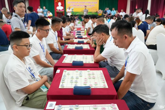 Giải đấu thu hút những kỳ thủ hàng đầu trong nước tham gia. Ảnh: Báo Thái Nguyên