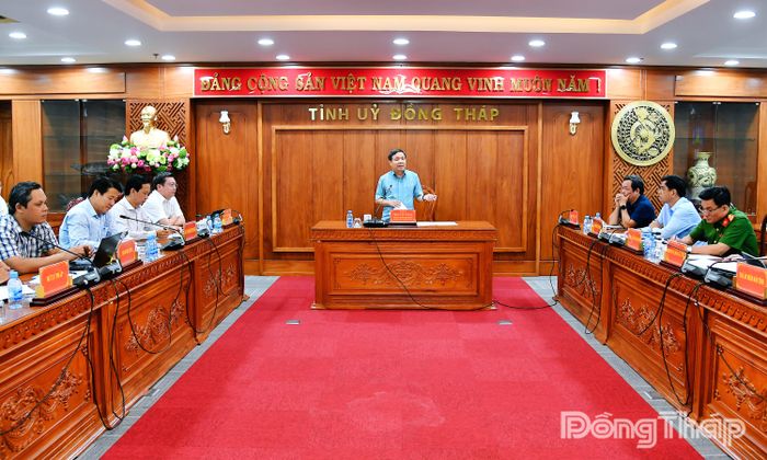 Đồng chí Phan Văn Thắng phát biểu tại hội nghị.