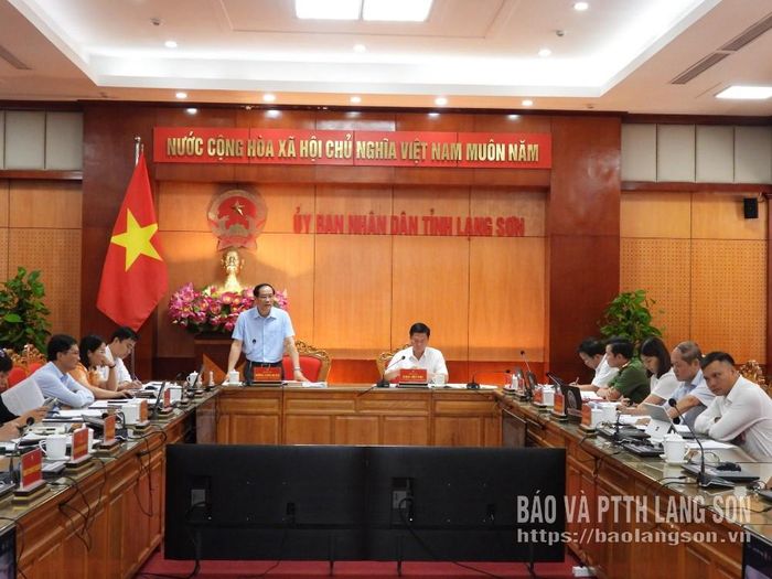 Đồng chí Dương Xuân Huyên, Ủy viên Ban Thường vụ Tỉnh ủy, Phó Chủ tịch Thường trực HĐND tỉnh phát biểu tại cuộc họp
