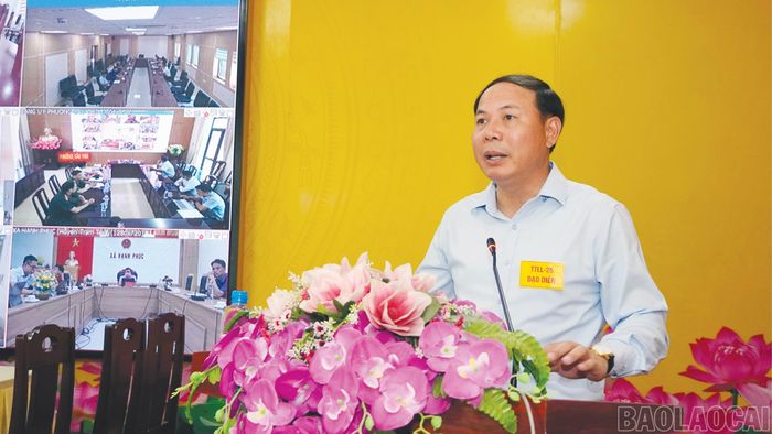 Đồng chí Trần Ngọc Luận - Giám đốc Sở Khoa học và Công nghệ, Trưởng Ban Chỉ đạo khai mạc cuộc diễn tập.