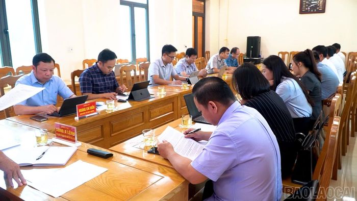 Đại biểu dự buổi làm việc.