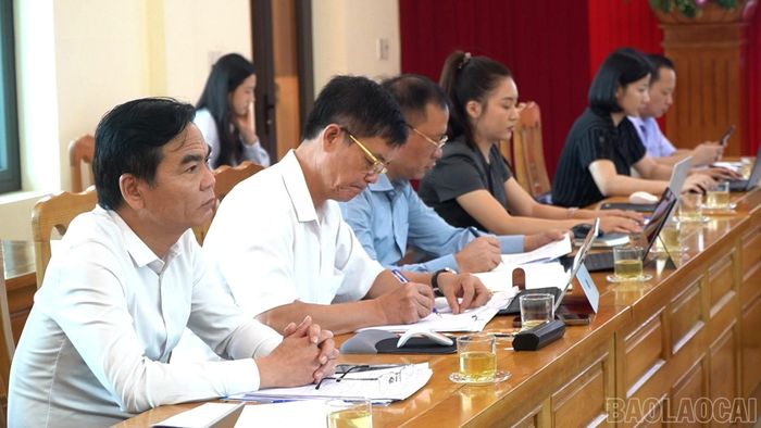 Đại biểu dự buổi làm việc.