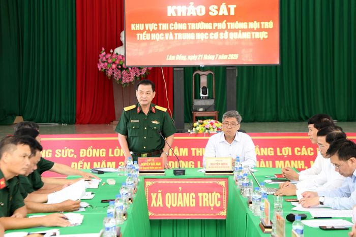 Quân khu 7 và tỉnh Lâm Đồng họp, thống nhất phương án bố trí lực lượng tham gia xây dựng trường học
