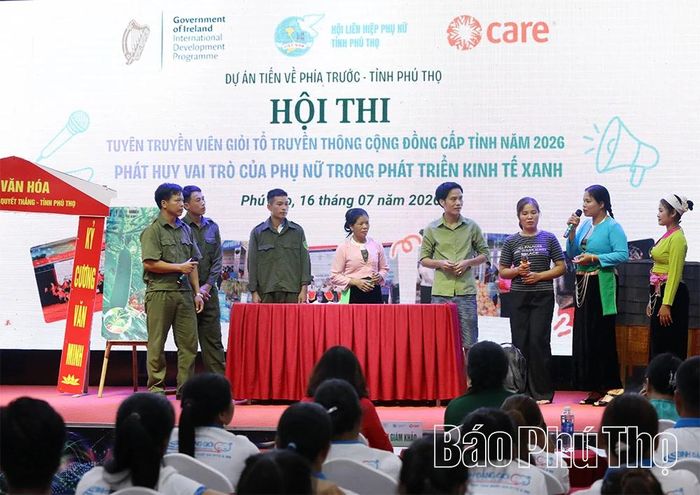 Phần thi của đội xã Quyết Thắng tại Hội thi Tuyên truyền viên giỏi mô hình "Tổ truyền thông cộng đồng" cấp tỉnh năm 2026.