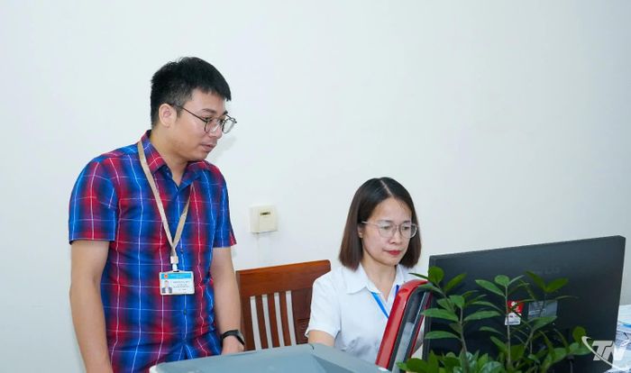 Đoàn kiểm tra làm việc với lãnh đạo và chuyên viên các phòng chuyên môn của Trung tâm Phát triển Khoa học, Công nghệ và Đổi mới sáng tạo.
