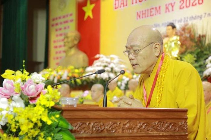 Hòa thượng Thích Thanh Hiện phát biểu khai mạc