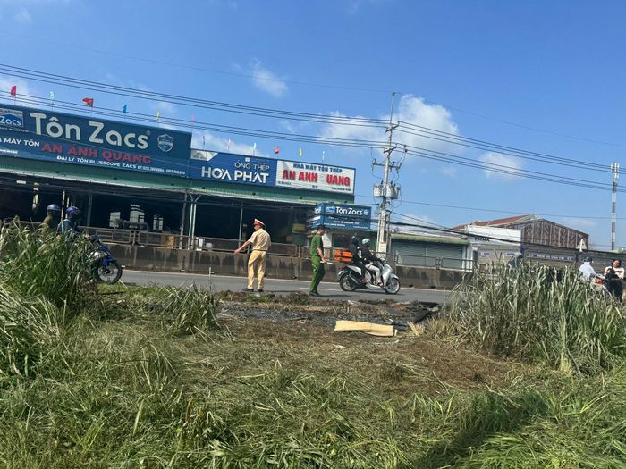 Hiện trường vụ tai nạn.