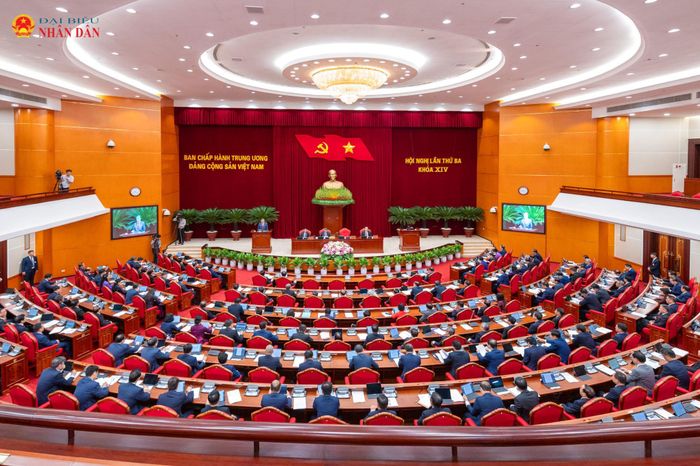 Toàn cảnh Hội nghị lần thứ Ba, Ban Chấp hành Trung ương Đảng khóa XIV. Ảnh: Phạm Thắng