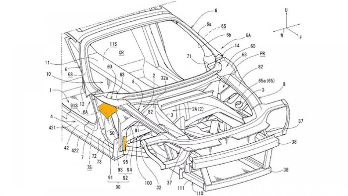 Bản vẽ liên quan đến cửa cánh bướm của Mazda. Ảnh: Mazda