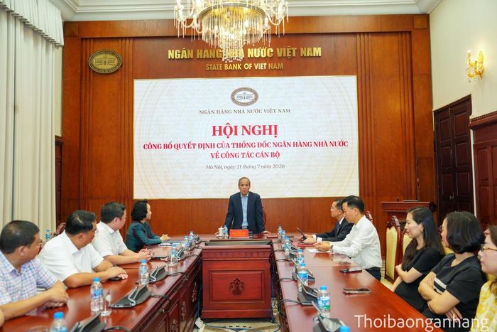 Phó Thống đốc Thường trực Đoàn Thái Sơn phát biểu giao nhiệm vụ Hội nghị