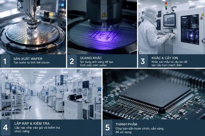 Quy trình sản xuất chip bán dẫn