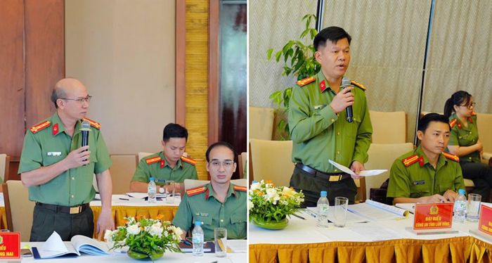 Đại diện các đơn vị, địa phương tham gia thảo luận, ý kiến xây dựng.