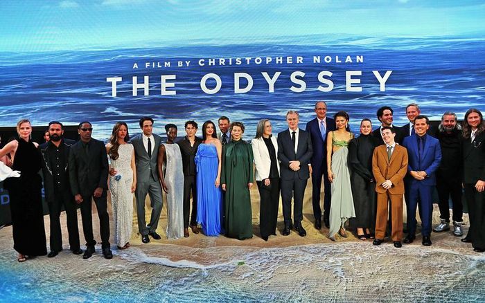 Dàn diễn viên và ê kíp của phim The Odyssey tại buổi công chiếu phim tháng 7/2026. Ảnh: IMAX Cinematography