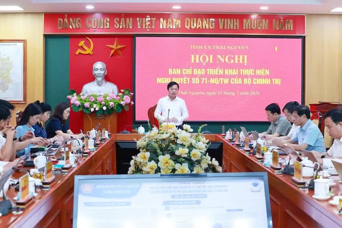 Ban Chỉ đạo triển khai thực hiện Nghị quyết số 71-NQ/TW của Bộ Chính trị về đột phá phát triển giáo dục và đào tạo tỉnh Thái Nguyên tổ chức đánh giá kết quả thực hiện các nhiệm vụ trọng tâm. Ảnh TNGOV