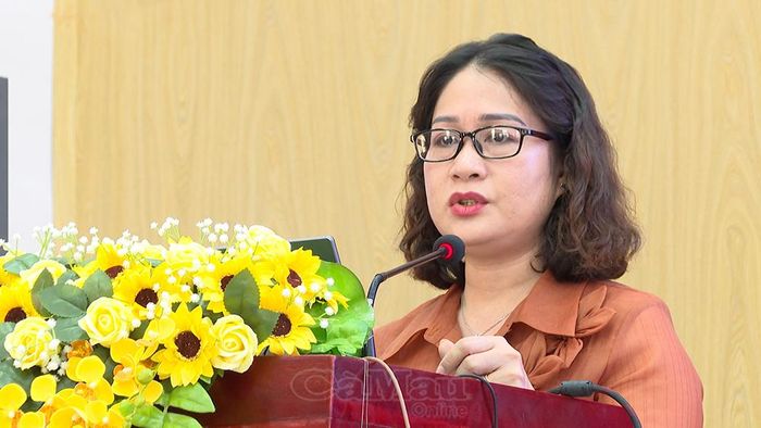 Bà Phạm Thị Ngọc, Phó Giám đốc Sở Tư pháp, Phó Chủ tịch Hội đồng phối hợp PBGDPL tỉnh,