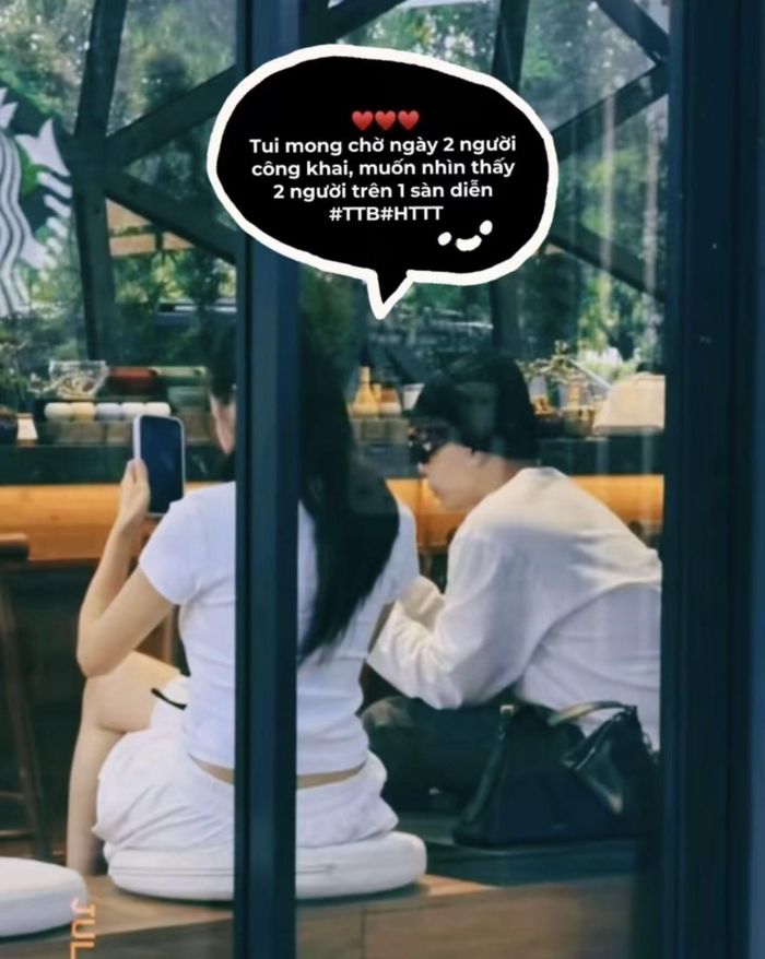 Người qua đường bắt gặp cặp đôi được cho là Trịnh Thăng Bình và Thanh Thủy. Ảnh: MXH